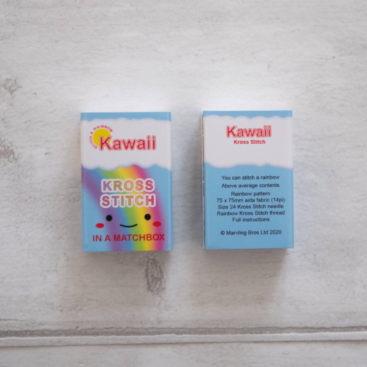 Kawaii Rainbow Arc Mini Cross Stitch Kit In A Matchbox - Bild 7