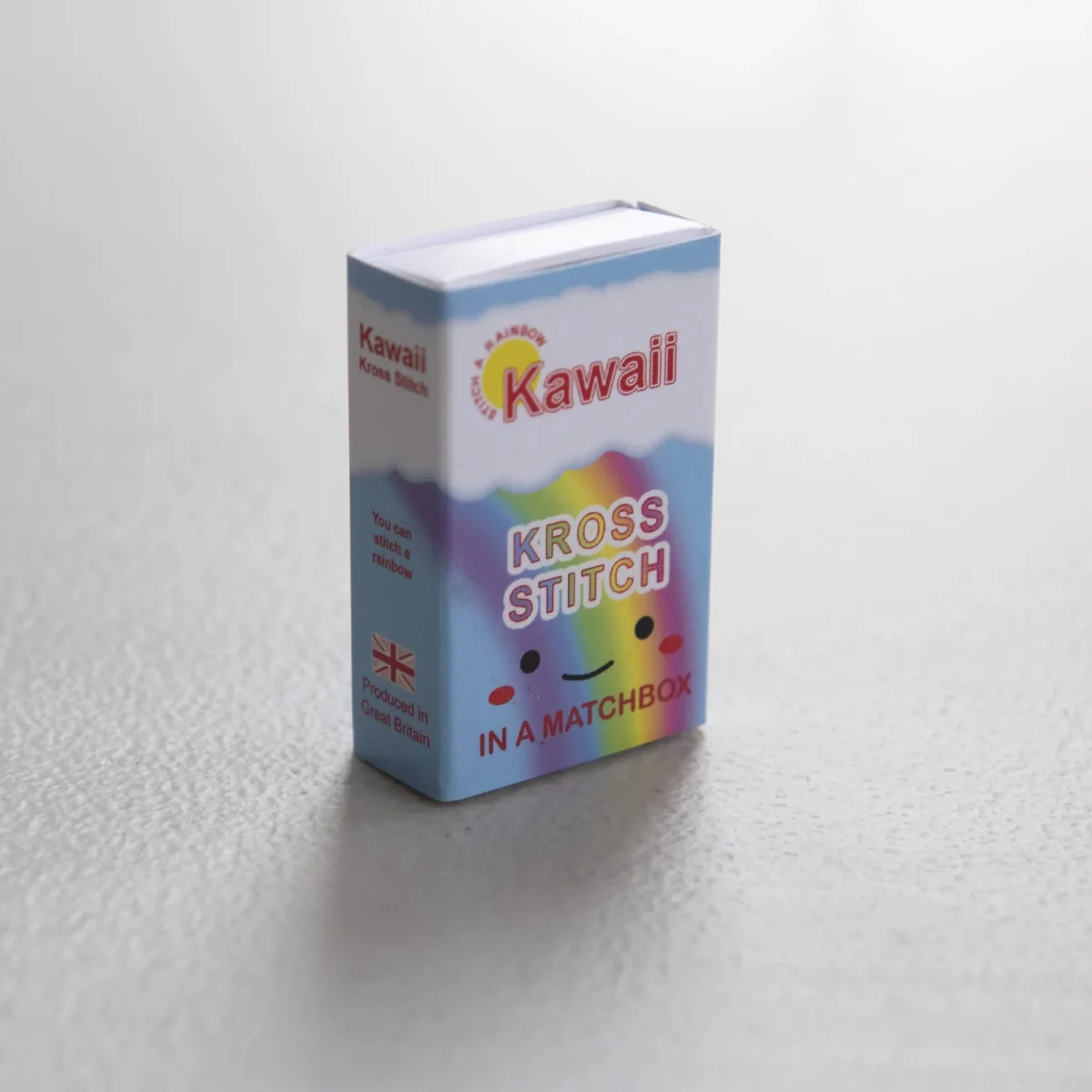 Kawaii Rainbow Arc Mini Cross Stitch Kit In A Matchbox - Bild 8