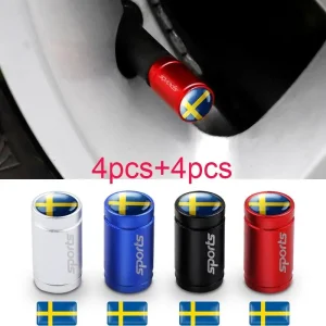 Däckdekaler med Svenska Flaggan (8st)