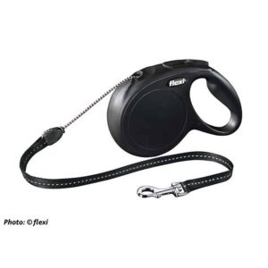Flexi New CLASSIC M 8m med lina – svart
