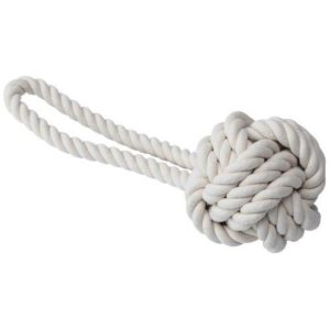 Flossrepboll med handtag XL – Naturvit