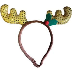 Juldiadem med glitterhorn