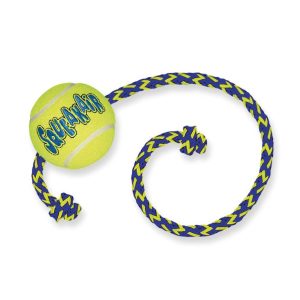 Kong SqueakAir Ball med Rep M – Gul