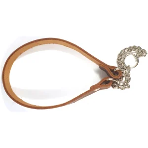 Läderhalsband halvstryp