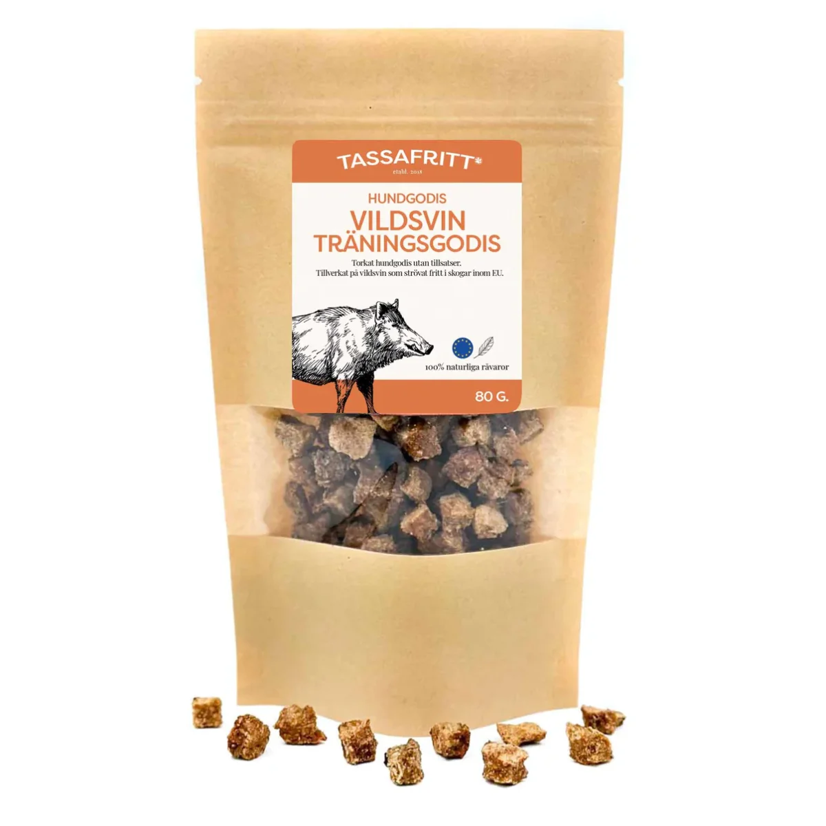 TassaFritt träningsgodis vildsvin – 80g